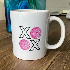 Pickleball Mug with Pink XO Valentine Day Design 11oz